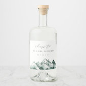 Highland | Hochzeit der Wasserfarben Alkoholflaschenetikett (Vorderseite)