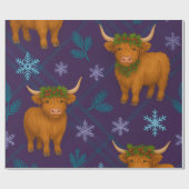 Highland Holly SnowFall Collection Geschenkpapier (Flach)