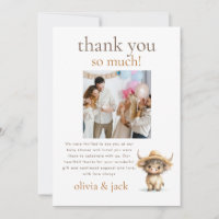 Highland Holy Cow Foto Baby Dusche Danke Karte