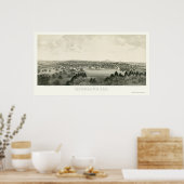 Highland, IL Panoramic Karte - 1894 Poster (Küche)