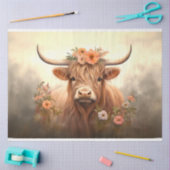 Highland in der Wiese mit Blume Decoupage Seidenpapier (Basteln)