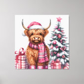 Highland in Pink Leinwanddruck (Vorderseite)