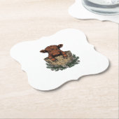 Highland-Kälberhemd Vintage-Daisy-Eimer-Kunst Untersetzer (angewinkelt)