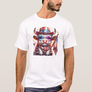 Highland-Kuh 4. Juli Sublimations-Cliparts-60643 T-Shirt