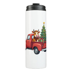 Highland-Kuh auf dem Bauernhof des LKW-Farmers Wei Thermosbecher