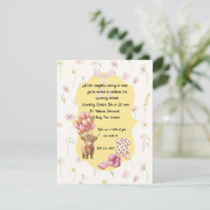 Highland-Kuh-Baby-Shower-Digital-Download Einladung