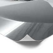 Highland Kuh Badewanne Schwarz-weiß Badezimmer Poster (Ecke)