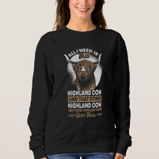 Highland-Kuh-Bekleidung Highland-Rindvieh-Landwirt Sweatshirt