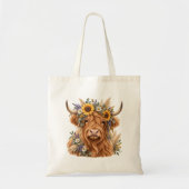 Highland-Kuh-Blumentasche Tragetasche (Vorne)