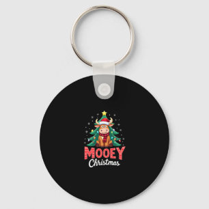 Highland-Kuh Färse Weihnachtsmannmütze Mooey Weihn Schlüsselanhänger