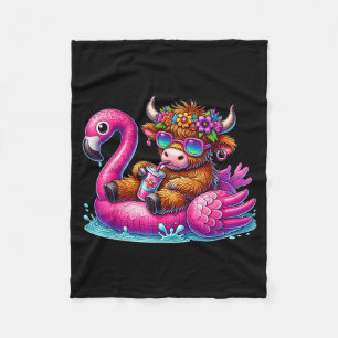 Highland-Kuh Flamingo ol Float Sommer Hawaii Stran Fleecedecke