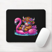 Highland-Kuh Flamingo ol Float Sommer Hawaii Stran Mousepad (Mit Mouse)