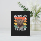 Highland-Kuh-Flüsterer Postkarte (Stehend Vorderseite)