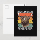 Highland-Kuh-Flüsterer Postkarte (Vorne/Hinten)