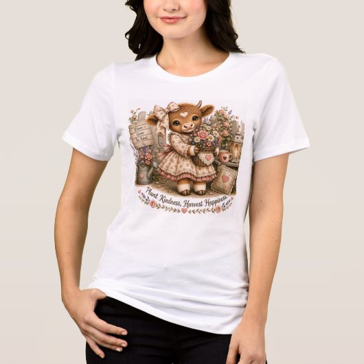 Highland-Kuh - Freundlichkeit Tri-Blend Shirt (Vorderseite)