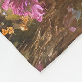 Highland-Kuh frisst Heu Fleecedecke (Ecke)