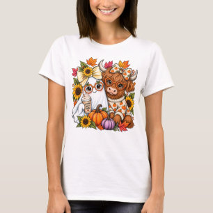 Highland-Kuh Halloween, Herbst-Geist Grafik T-Shirt