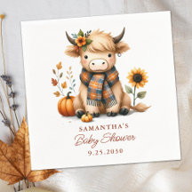 Highland-Kuh Herbst Süßes Kalb Baby Shower