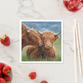 Highland-Kuh-Kuss Serviette (Beispiel)