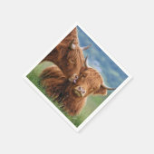 Highland-Kuh-Kuss Serviette (Ecke)