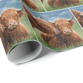 Highland-Kuh küsst Kuh Geschenkpapier (Rolleneckpunkt)