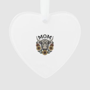 Highland-Kuh-Mama Vintage-Sonnenblume Western-Desi Ornament