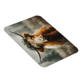 Highland-Kuh mit flexiblem Weihnachtskranz Magnet (Rechte Seite)