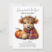 Highland Kuh neue Adresse wir bewegt Herbst bewege Ankündigung (Vorderseite)