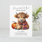 Highland Kuh neue Adresse wir bewegt Herbst bewege Ankündigung (Stehend Vorderseite)