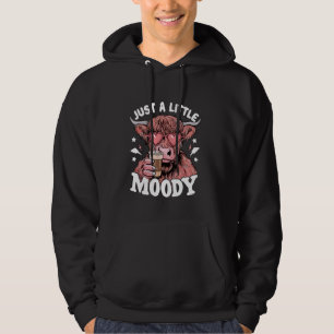 Highland Kuh nur ein wenig Moody-Eiskaffee Funny Hoodie