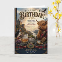 Highland-Kuh-Papageientaucher-Whisky-Geburtstagska