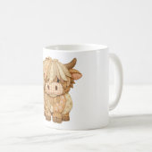 Highland-Kuh-Patchwork Kaffeetasse (VorderseiteRechts)