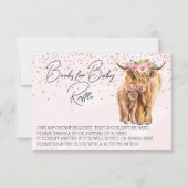Highland Kuh Pink Baby Duschbücher Baby Einladung (Vorderseite)