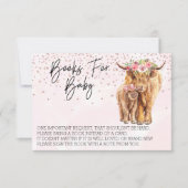 Highland Kuh Pink Baby Duschbücher Baby Einladung (Vorderseite)
