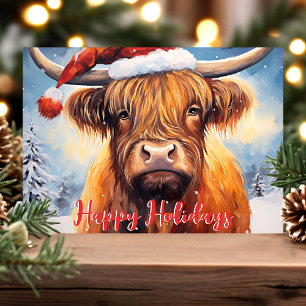 Highland-Kuh-Santa-Hut Süße Weihnachten