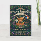 Highland-Kuh Schottischer Geburtstag Karte (Vorderseite)