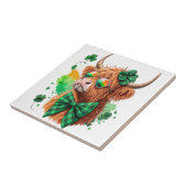 Highland-Kuh St. Patrick’s Png, Glückskuh Fliese (Seite)