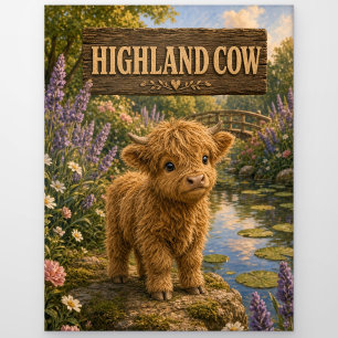 Highland-Kuh Süße Baby-Geschichtenbuch-Nursery-Tie Postkarte