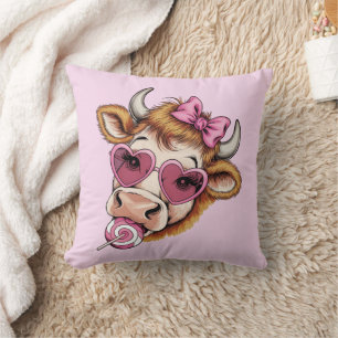 Highland-Kuh Valentine Coquette Valentinstag  Kissen