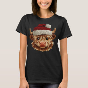 Highland-Kuh-Weihnachten - Süße flauschige Weihnac T-Shirt