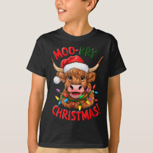 Highland-Kuh-Weihnachts-Pyjama-Moo-Rry-Kuhliebhabe T-Shirt