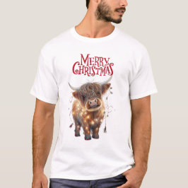 Highland-Kuh-Weihnachts-T-Shirt T-Shirt
