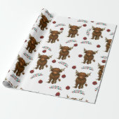 Highland-Kuh-Weihnachtsgeschenkpapier Geschenkpapier (Ungerollt)