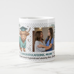 Highland-Kuh-Zahnärztliche Hygienikerin-Abschlussf Jumbo-Tasse
