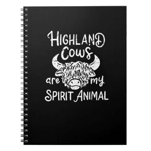 Highland Kühe sind mein Geist Animal Scottish High Notizblock (Vorderseite)