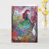 "Highland Lady." Grußkarte Karte (Gelbe Blume)