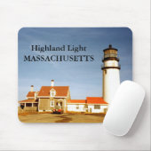 Highland Light, Massachusetts Mousepad (Mit Mouse)