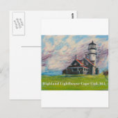 Highland Lighthouse Cape Cod, MA Postkarte (Vorne/Hinten)