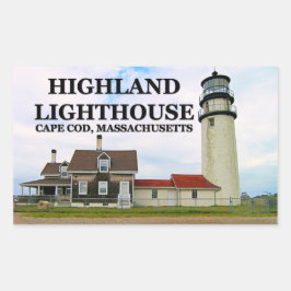 Highland Lighthouse, Cape Cod, Massachusetts Rechteckiger Aufkleber