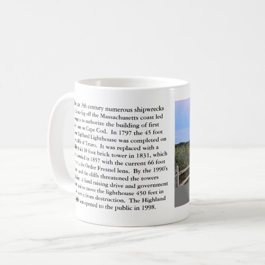 Highland Lighthouse, Cape Cod, Massachusetts-Tasse Kaffeetasse (Vorderseite Links)